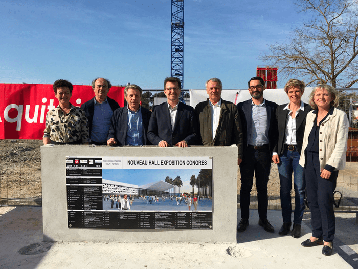 Parc des exposition de Bordeaux : pose de la première pierre